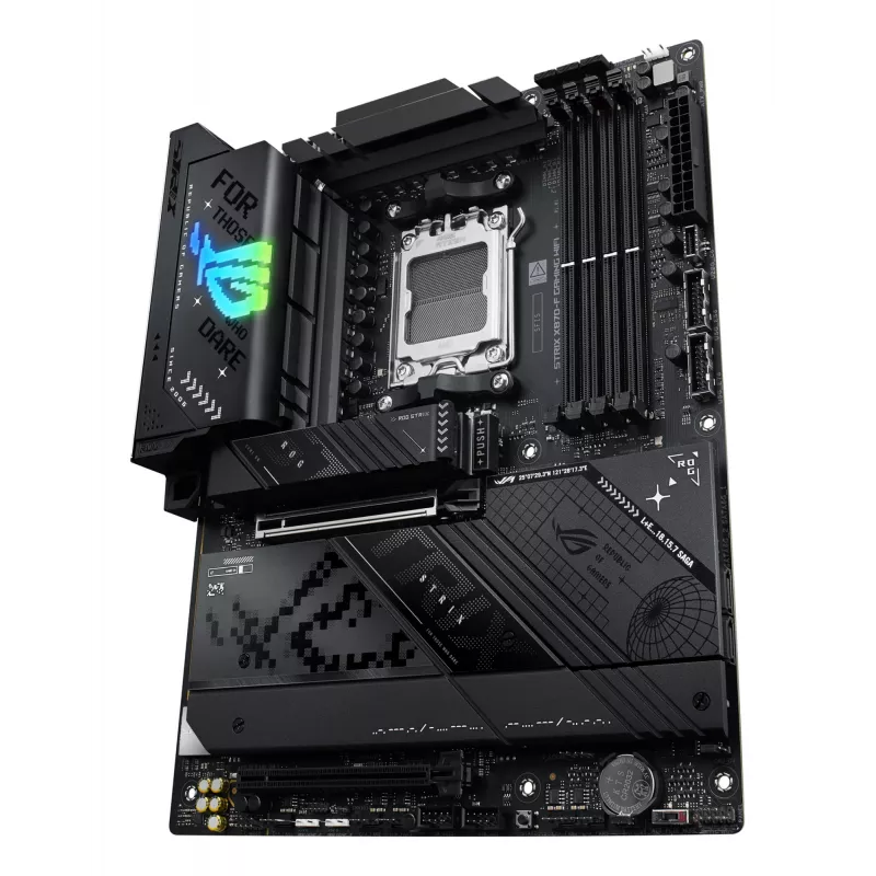 Motininė plokštė ASUS ROG STRIX X870-F GAMING WIFI — AMD X870, lizdas AM5, ATX, DDR5, 4x DIMM, Wi‑Fi 7, BT 5.4