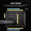 Kompiterio korpusas CORSAIR 2500D AIRFLOW Midi Tower juodas – ATX/Micro ATX, priekyje 280 mm radiatorius, USB-A x2, USB-C x1