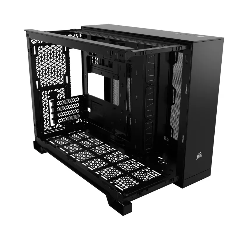 Kompiterio korpusas CORSAIR 2500D AIRFLOW Midi Tower juodas – ATX/Micro ATX, priekyje 280 mm radiatorius, USB-A x2, USB-C x1