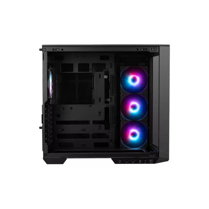 PC korpusas MSI MAG PANO 100R PZ Midi Tower juodas, grūdintas stiklas, ATX/microATX, 482×290×519 mm