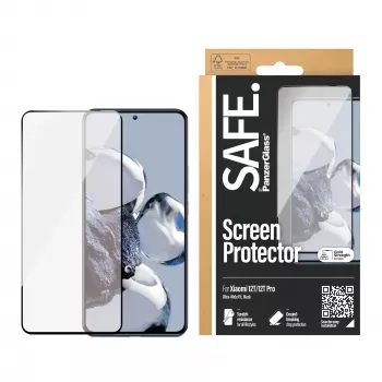 Apsauginis stiklas PanzerGlass SAFE, skirtas Xiaomi 12T / 12T Pro, atsparus įbrėžimams ir smūgiams