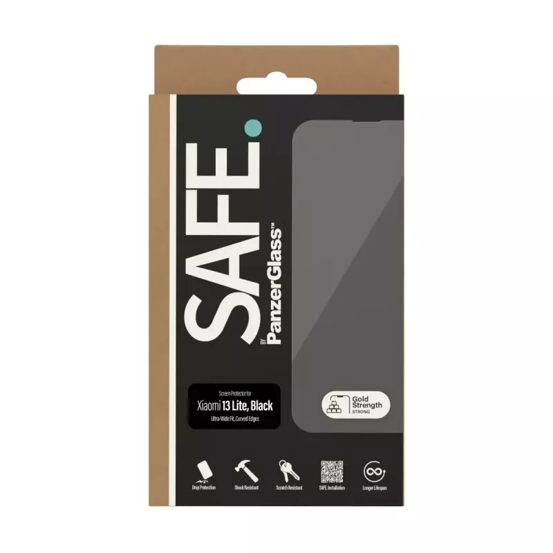 Apsauginis stiklas PanzerGlass SAFE. ® Xiaomi 13 Lite Ultra-Wide Fit smūgiams atsparus