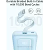 Anker Zolo 10000mAh nešiojama baterija, 30W ultra greitas įkrovimas, integruotas USB-C laidas, juoda