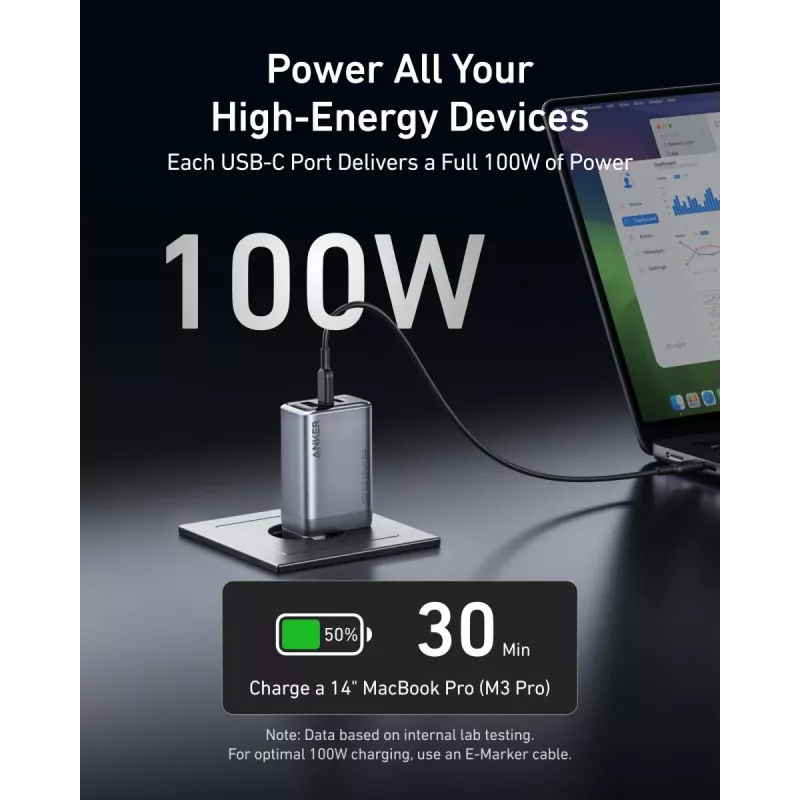 Mobiliojo įrenginio įkroviklis Anker A2688341 Universal Black AC Indoor 110-240V 1 USB 2.0 2 USB-C