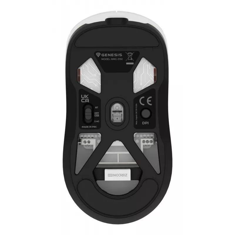 GENESIS Zircon 660 pelė žaidimams Dešiniarankiams RF belaidė + Bluetooth + USB-A optinė 12000 DPI