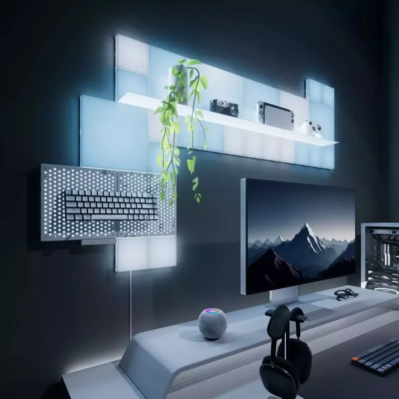 Nanoleaf N8100E00-4SS Papildymo rinkinys Maži kvadratai — 4 RGB LED plokštės, 16 milijonų spalvų