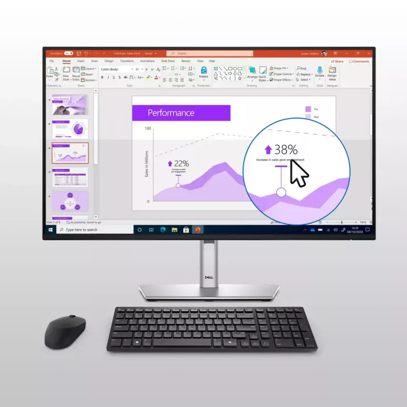 DELL KM555 Tylus belaidis klaviatūros ir pelės rinkinys RF + Bluetooth QWERTY US International Juoda