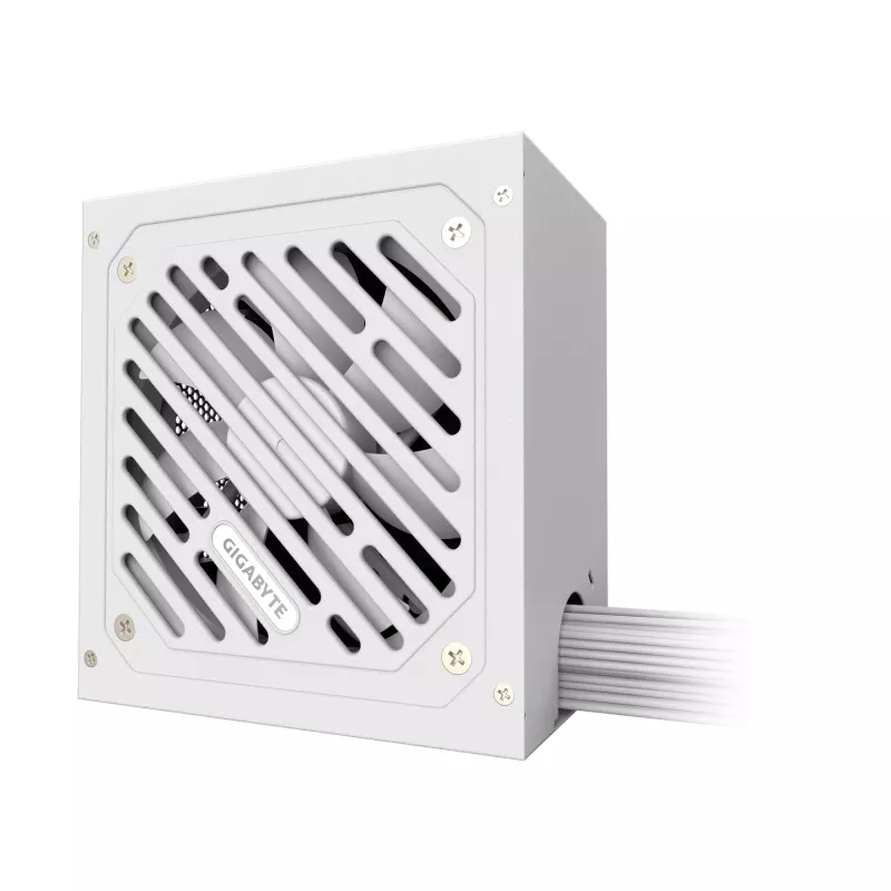 GIGABYTE P650SS ICE 650W maitinimo blokas – PCIe 5.0, 80 PLUS Silver, 120 mm ventiliatorius, ATX 3.0, baltas