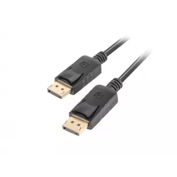 LANBERG DisplayPort kabelis, vyriškas/vyriškas, 19 kontaktų, V1.2, 4K, 1,8 m, juodas