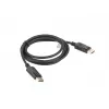 LANBERG DisplayPort kabelis, vyriškas/vyriškas, 19 kontaktų, V1.2, 4K, 1,8 m, juodas