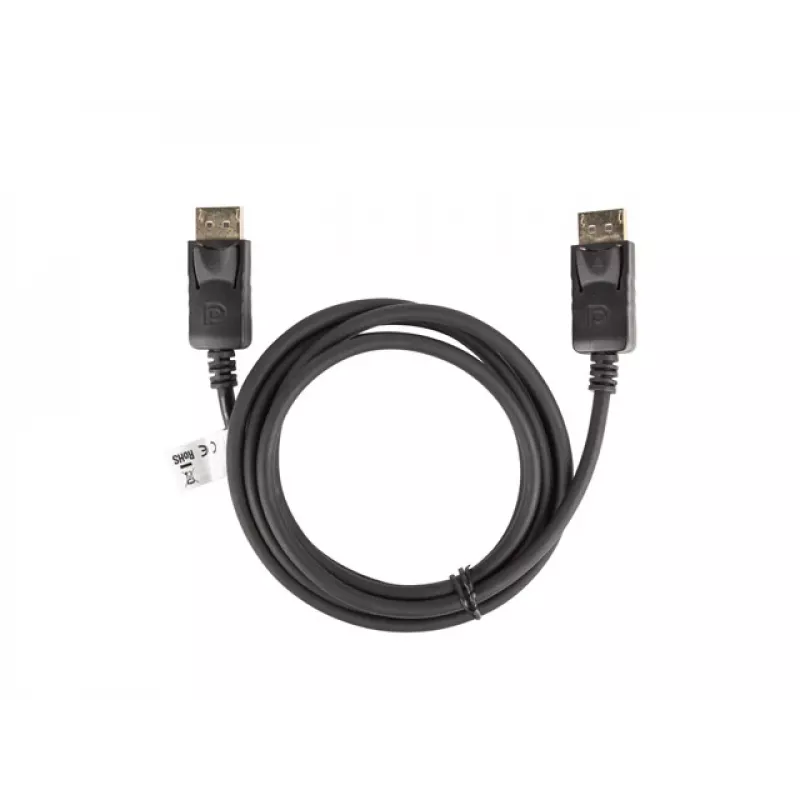 LANBERG DisplayPort kabelis, vyriškas/vyriškas, 19 kontaktų, V1.2, 4K, 1,8 m, juodas