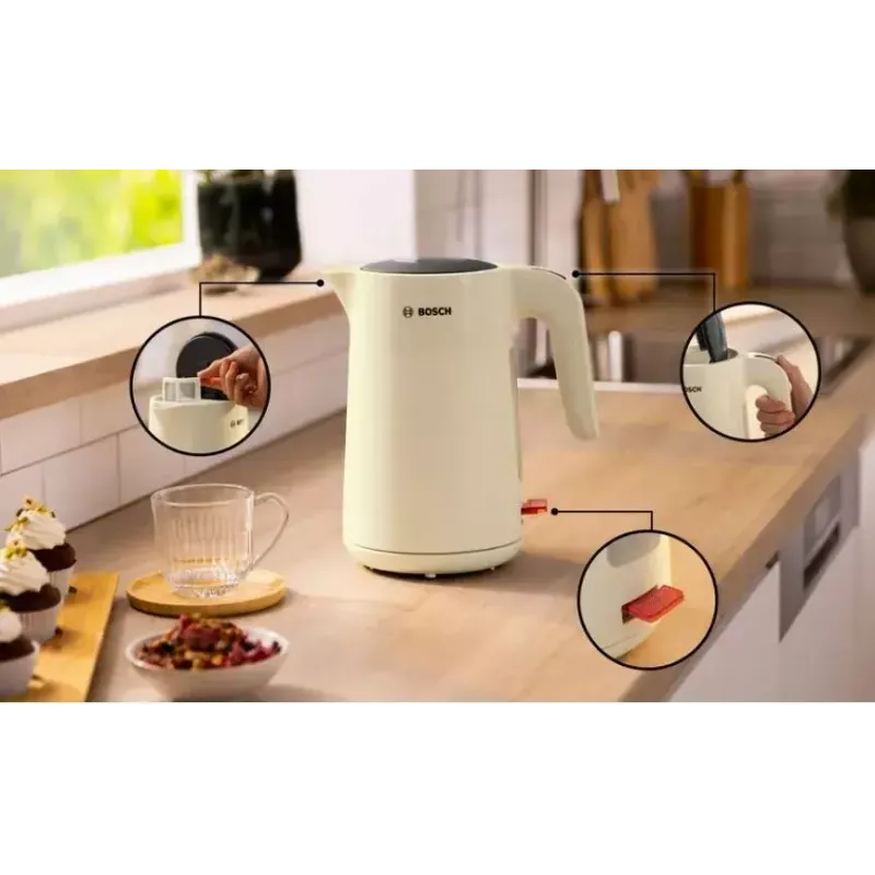 Elektrinis virdulys Bosch TWK2M167 1,7 L 2400 W, bevielis su 360° pagrindu