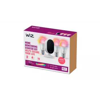 WiZ išmaniojo apšvietimo pradžios rinkinys su namų stebėjimo funkcija, Wi-Fi/Bluetooth, baltas, 3 lemputės
