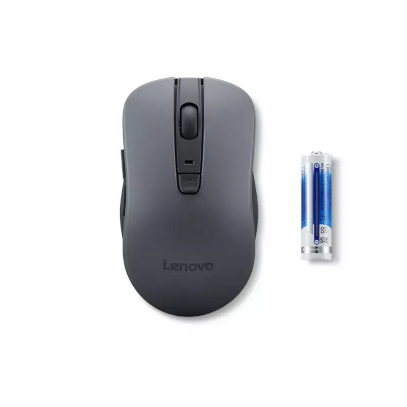 Belaidė ambidekstrinė pelė Lenovo WL310 Office – Bluetooth, optinė 1200 DPI, 6 mygtukai, ratukas, pilka, maitinama baterijomis