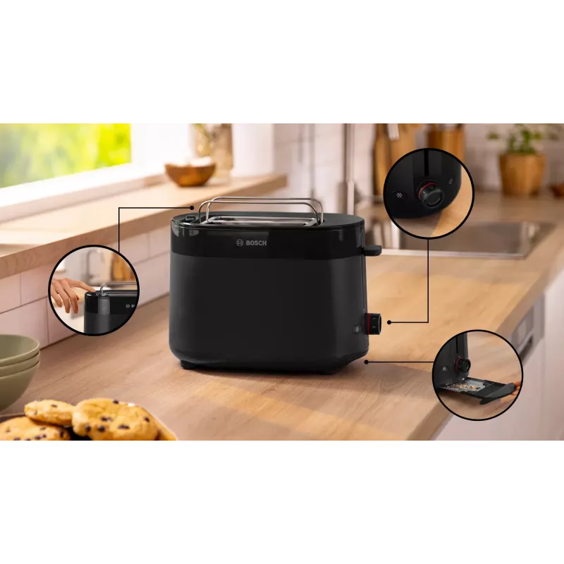 Bosch TAT2M123 skrudintuvas 2 griežinėliai 950 W Juoda