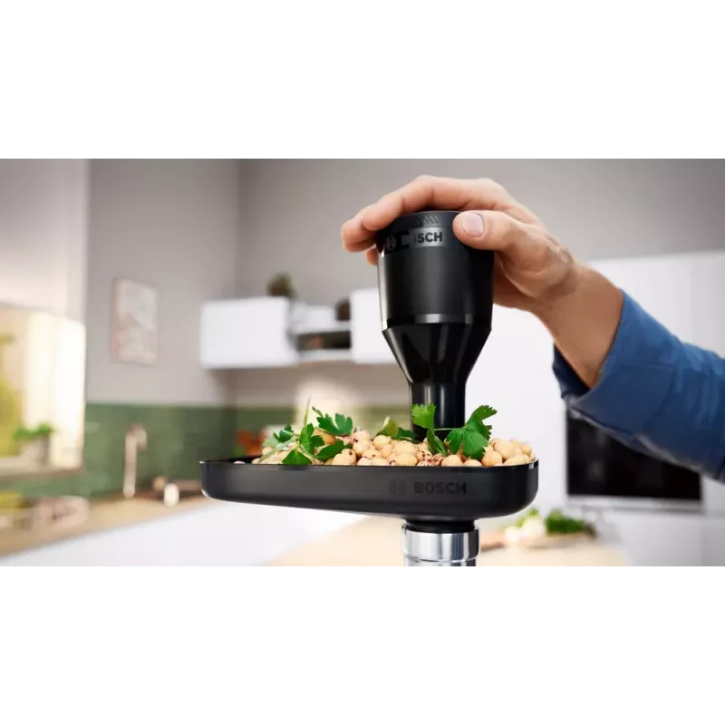 Mėsmalė Bosch MFWS430B – 1900 W, 2 greičiai, 2,5 kg/min, juoda/sidabrinė, 4,3 kg