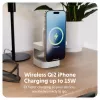 Targus HJ3320WHGL belaidis įkroviklis ausinėms, išmaniajam telefonui, išmaniajam laikrodžiui, baltas, USB, greitasis įkrovimas