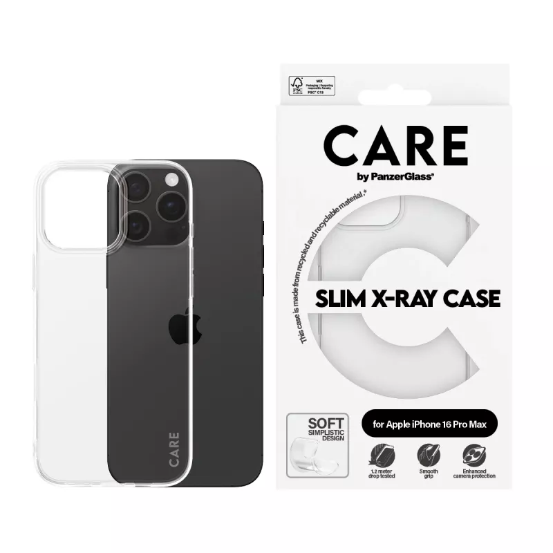PanzerGlass CARE™ by ® X-Ray Dėklas iPhone 16 Pro Max, Skaidrus