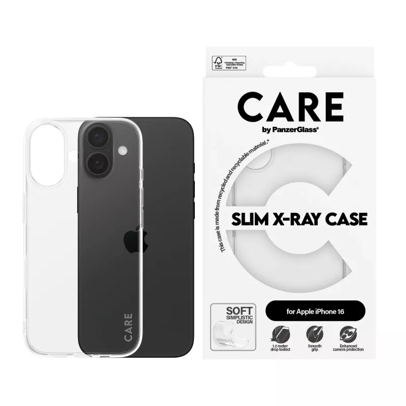 PanzerGlass CARE™ by ® X-Ray Case iPhone 16 – permatas dėklas Apple iPhone 16