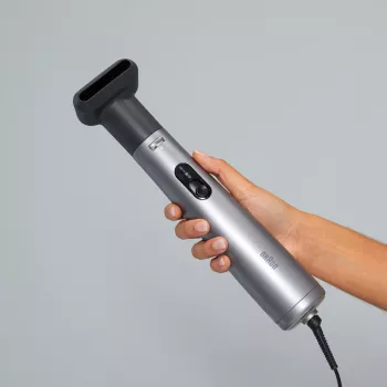 Šildomas šepetys plaukams BRAUN AS 4.3 juodas sidabrinis – 1000 W, 2,2 m laidas