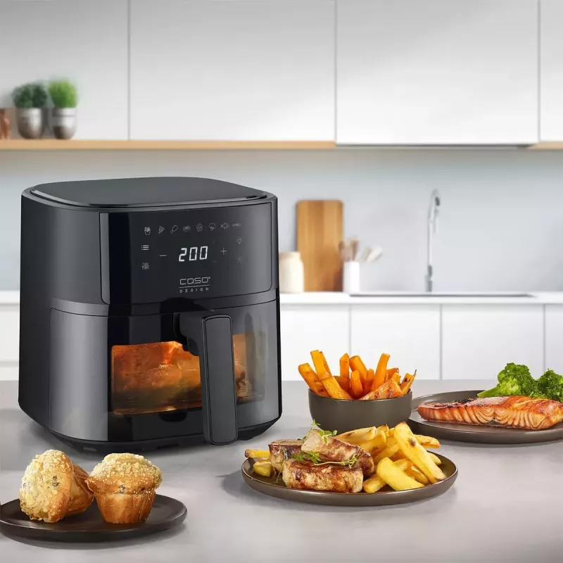Kepimo krosnelė Caso Designer Air Fryer 6.0 – 1700 W, 6 L talpa, juoda