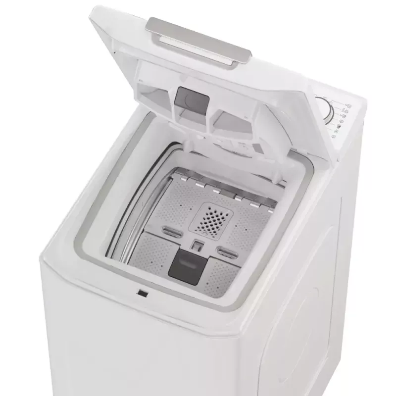 Skalbimo mašina su viršutiniu pakrovimu CANDY TCA284TM5-S – 8 kg, 1200 aps./min., A energijos klasė, 410×600×860 mm, balta