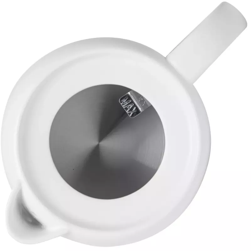 Elektros virdulys Adler AD 1304 – 1 L, 1200 W, keraminis korpusas, šarnyrinis dangtelis, 360° sukamas pagrindas, baltas