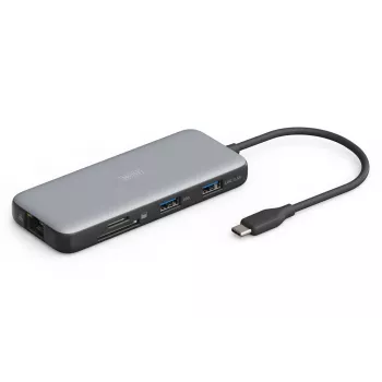 DIGITUS USB-C stotelė, 7 prievadų - HDMI / 2x USB-A 3.2 Gen 2 / GbE / SD / MicroSD - 100W USB Power Delivery