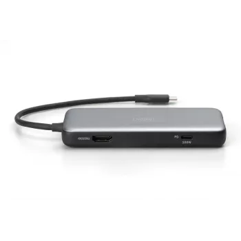 DIGITUS USB-C stotelė, 7 prievadų - HDMI / 2x USB-A 3.2 Gen 2 / GbE / SD / MicroSD - 100W USB Power Delivery