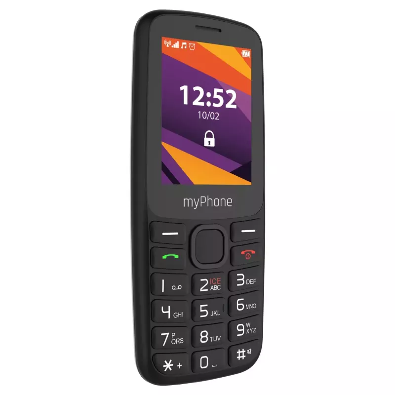Mobilusis telefonas MYPHONE 6410 LTE | 2,4 colio TFT ekranas | Juoda spalva