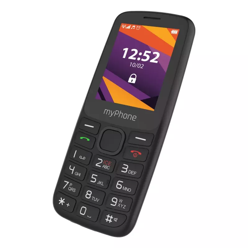 Mobilusis telefonas MYPHONE 6410 LTE | 2,4 colio TFT ekranas | Juoda spalva