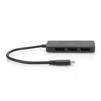 DIGITUS USB-C - 3x DP MST vaizdo šakotuvas DP 1.4, 4K/60Hz