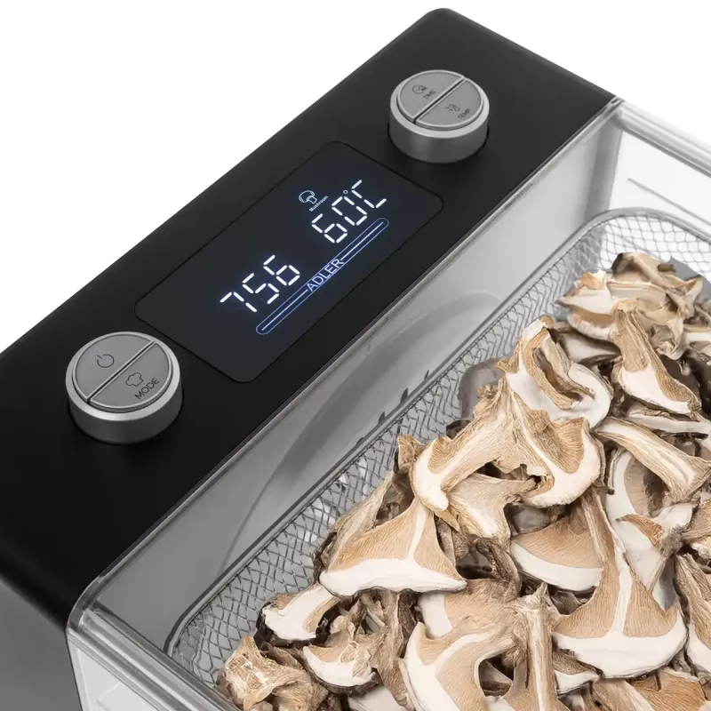 Džiovintuvas Adler AD 6660, 600 W, 6 padėklų, reguliuojamas termostatas, plienas, sulankstomas dizainas