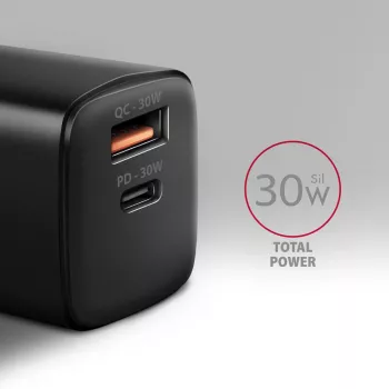 Sieninis įkroviklis Axagon ACU-PQ30 PD3.0 & QC4+ 2x išėjimai 30W