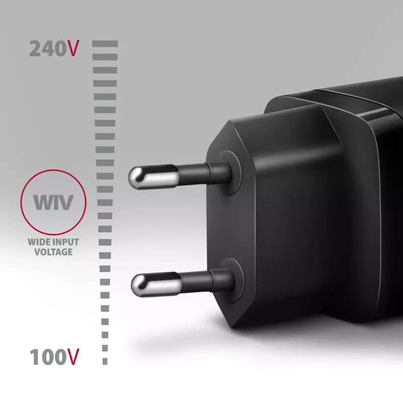 Sieninis įkroviklis Axagon ACU-PQ30 PD3.0 & QC4+ 2x išėjimai 30W