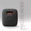Sieninis įkroviklis Axagon ACU-PQ30 PD3.0 & QC4+ 2x išėjimai 30W