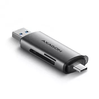 Axagon CRE-SAC SuperSpeed USB-C+USB-A kortelių skaitytuvas 5 Gbps