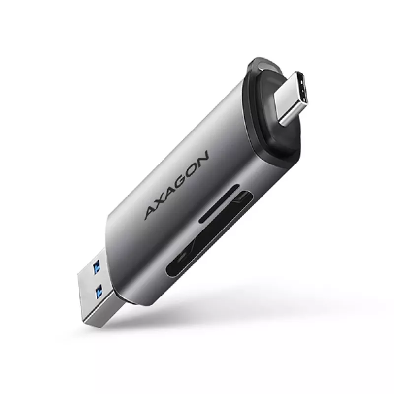 Axagon CRE-SAC SuperSpeed USB-C+USB-A kortelių skaitytuvas 5 Gbps