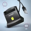 Axagon CRE-SM4N stalinis kontaktinis kortelių skaitytuvas USB 2.0, juodas