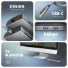 Axagon HMC-8HLSA, USB 5Gbps stotelė, 3x USB-A, HDMI 4k/60Hz, RJ-45, SD/microSD, garsas, PD 100W