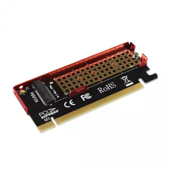 Axagon PCEM2-S PCIe x16 – M.2 NVMe M-rakto adapteris su pasyviu aliumininiu radiatoriumi