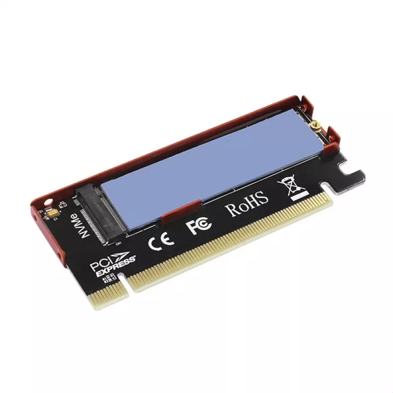 Axagon PCEM2-S PCIe x16 – M.2 NVMe M-rakto adapteris su pasyviu aliumininiu radiatoriumi