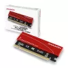 Axagon PCEM2-S PCIe x16 – M.2 NVMe M-rakto adapteris su pasyviu aliumininiu radiatoriumi