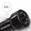 Automobilinis įkroviklis Axagon PWC-5V5 SMART 24W, 2x USB-A, 5V/2.4A + 5V/2.4A