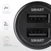 Automobilinis įkroviklis Axagon PWC-5V5 SMART 24W, 2x USB-A, 5V/2.4A + 5V/2.4A