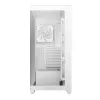 PC korpusas DeepCool CG580 4F WH Midi Tower ATX/Micro ATX/ITX, grūdintas stiklas, 3×120 mm + galinis 120 mm ventiliatoriai, baltas