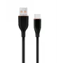 GEMBIRD Premium Silikoninis USB Type-C įkrovimo ir duomenų kabelis, 1,5 m - juodas