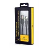 GEMBIRD Premium Silikoninis USB Type-C įkrovimo ir duomenų kabelis, 1,5 m - juodas