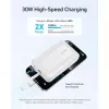 Powerbank Anker Zolo 10000mAh, 30W greitas įkrovimas, įmontuotas USB-C laidas, baltas