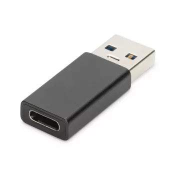 DIGITUS USB Type-C adapteris, tipas A į C M/F, 3A, 5Gb/s, 3.0 versija, juodas